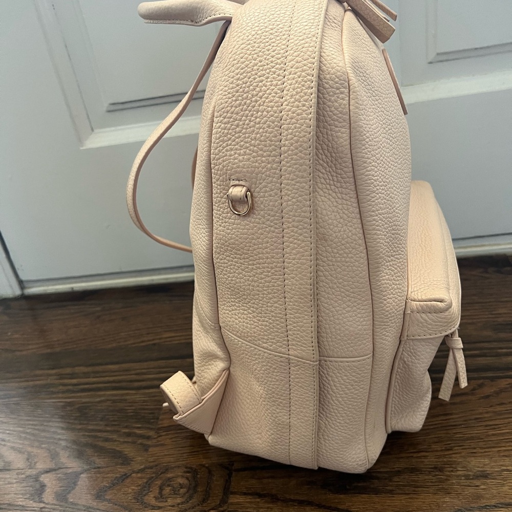 Tory Burch Light Tan Leather Backpack - Picture 3 of 12